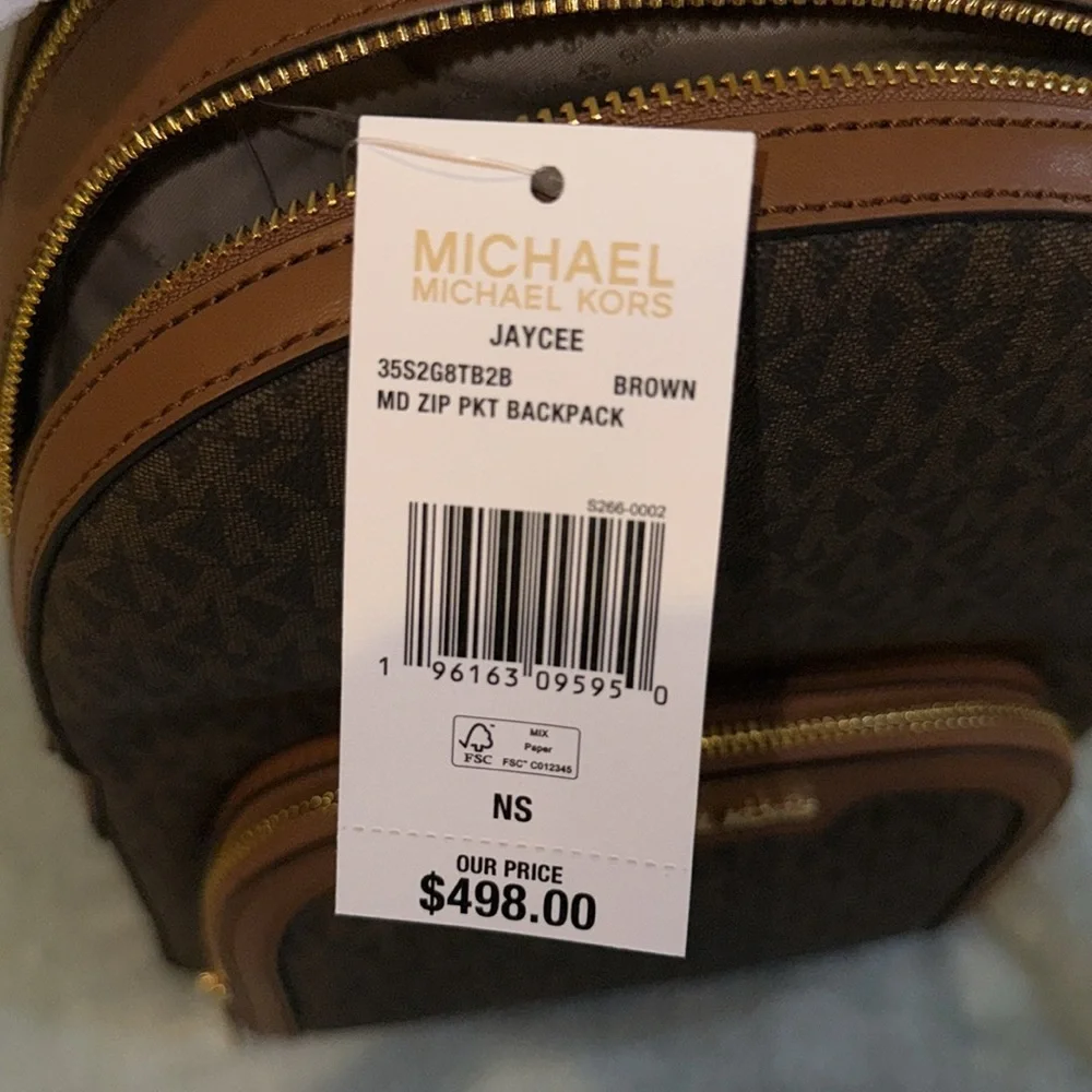 Michael Kors Dark Brown Signature Backpack